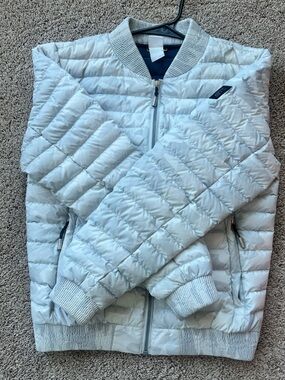 Lole White/Grey light weight Quilted Puffer Jacket